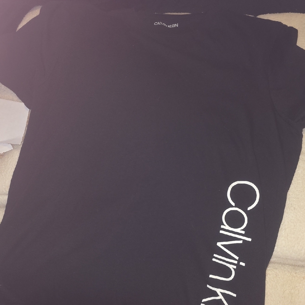 Calvin Klein Black Tee with White Logo